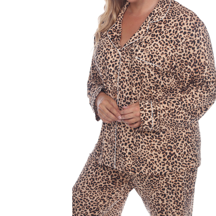 Women's Plus Size Long Sleeve Pajama Set