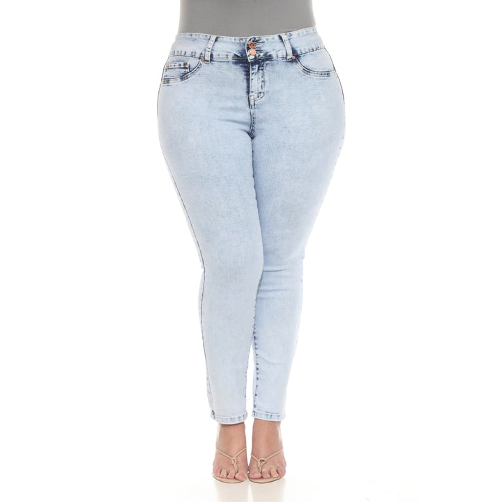 Plus Size Acid Wash Denim Jeans