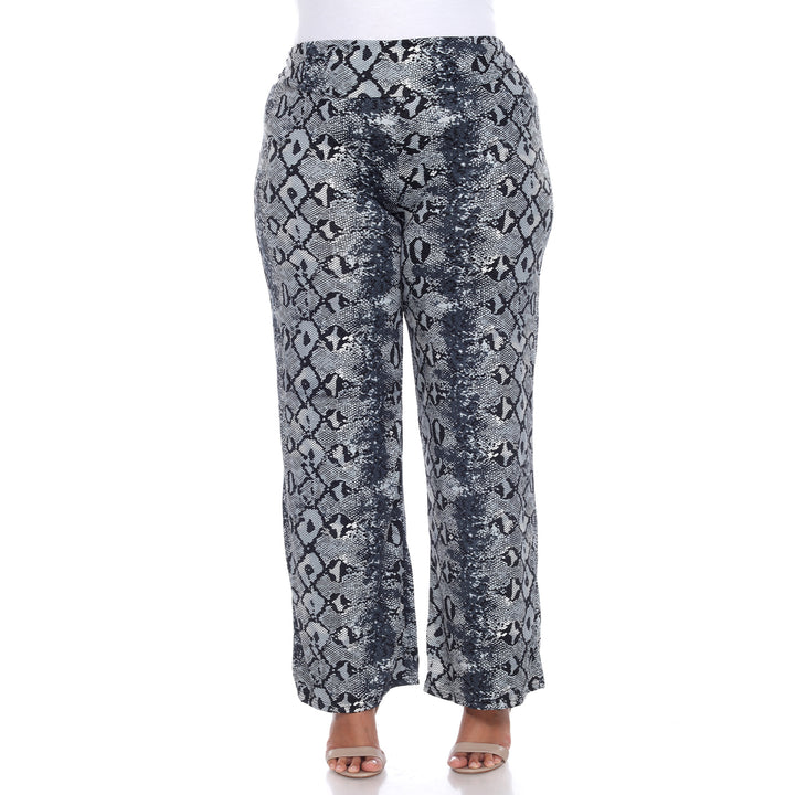 Women's Plus Size Snake Print Palazzo Pants