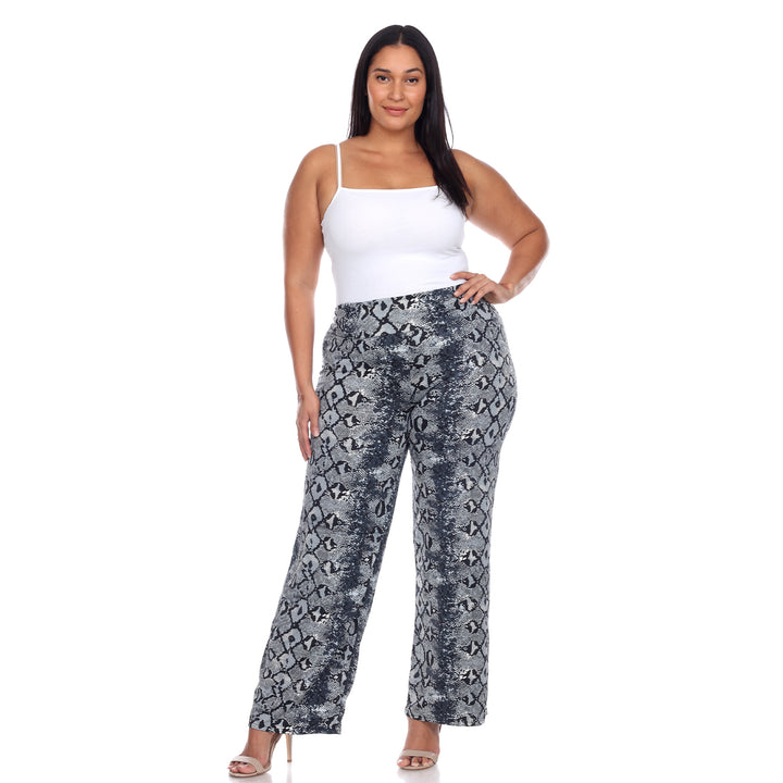 Women's Plus Size Snake Print Palazzo Pants