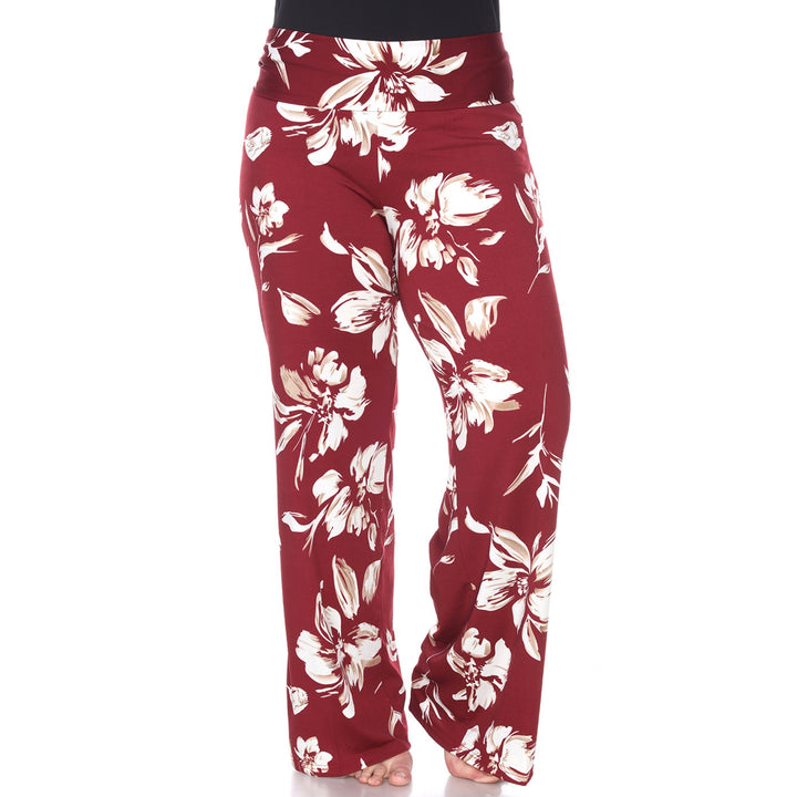 Women's Plus Size Floral Palazzo Pants