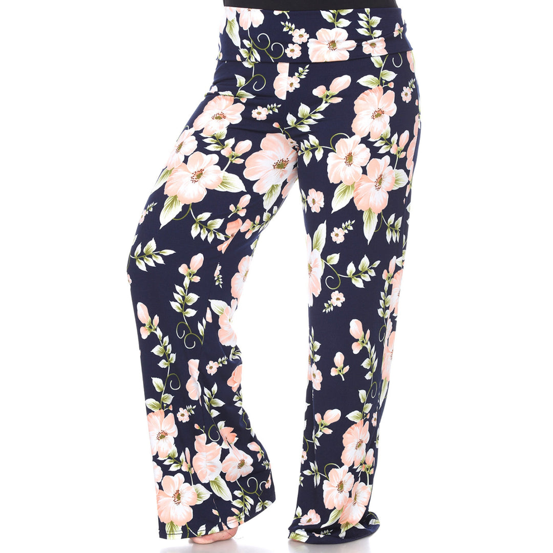 Women's Plus Size Floral Palazzo Pants