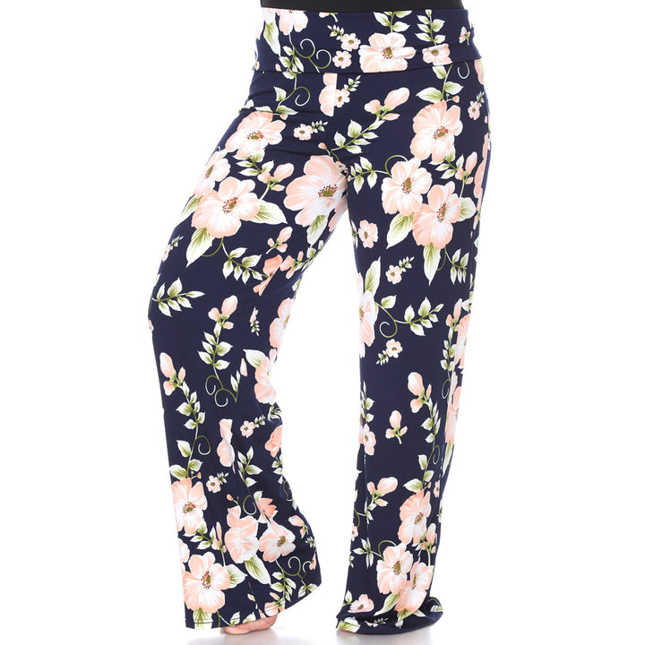 Women's Plus Size Floral Palazzo Pants