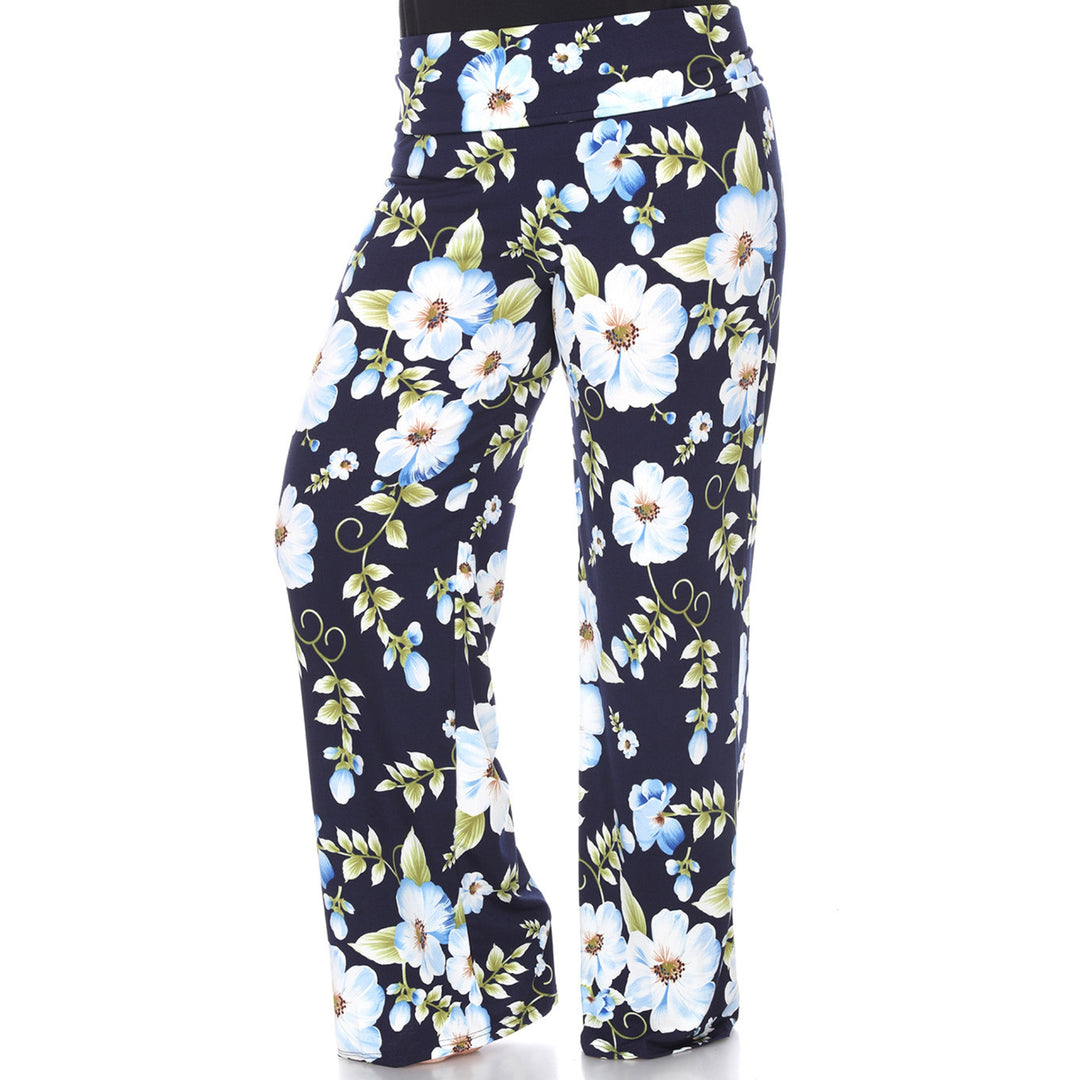 Women's Plus Size Floral Palazzo Pants