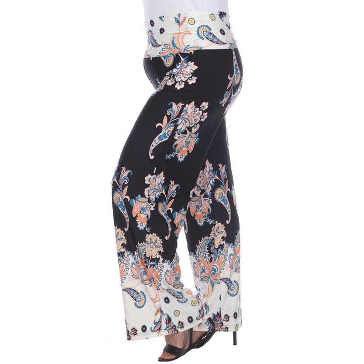 Women's Plus Size Floral Paisley Printed Palazzo Pants