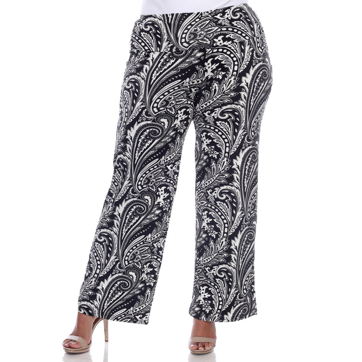Women's Plus Size Paisley Printed Palazzo Pants