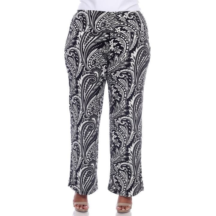 Women's Plus Size Paisley Printed Palazzo Pants