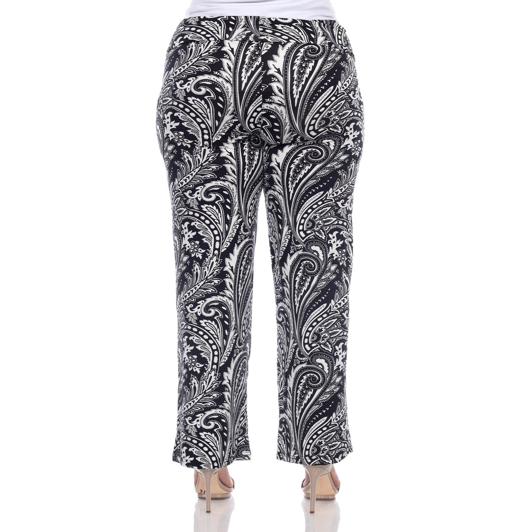 Women's Plus Size Paisley Printed Palazzo Pants