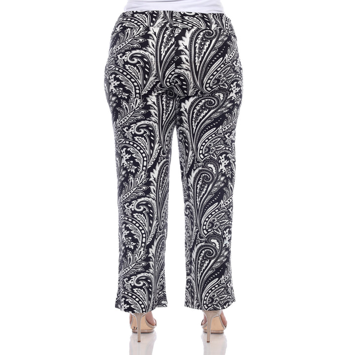 Women's Plus Size Paisley Printed Palazzo Pants