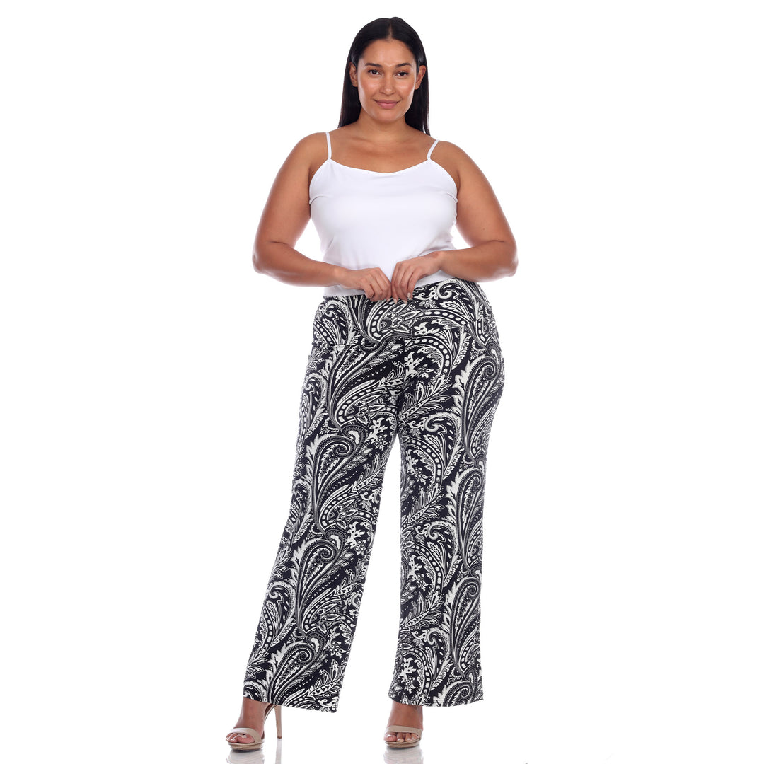 Women's Plus Size Paisley Printed Palazzo Pants