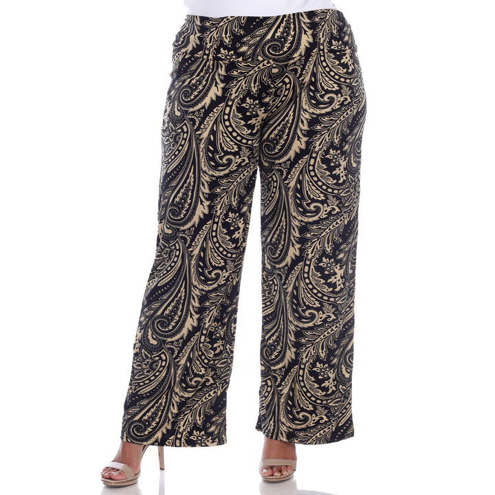 Women's Plus Size Paisley Printed Palazzo Pants