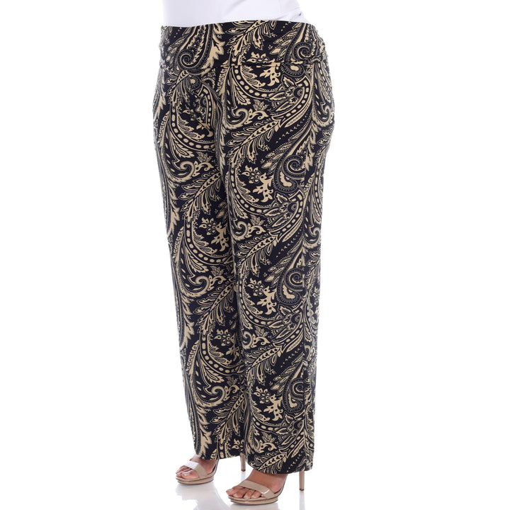 Women's Plus Size Paisley Printed Palazzo Pants