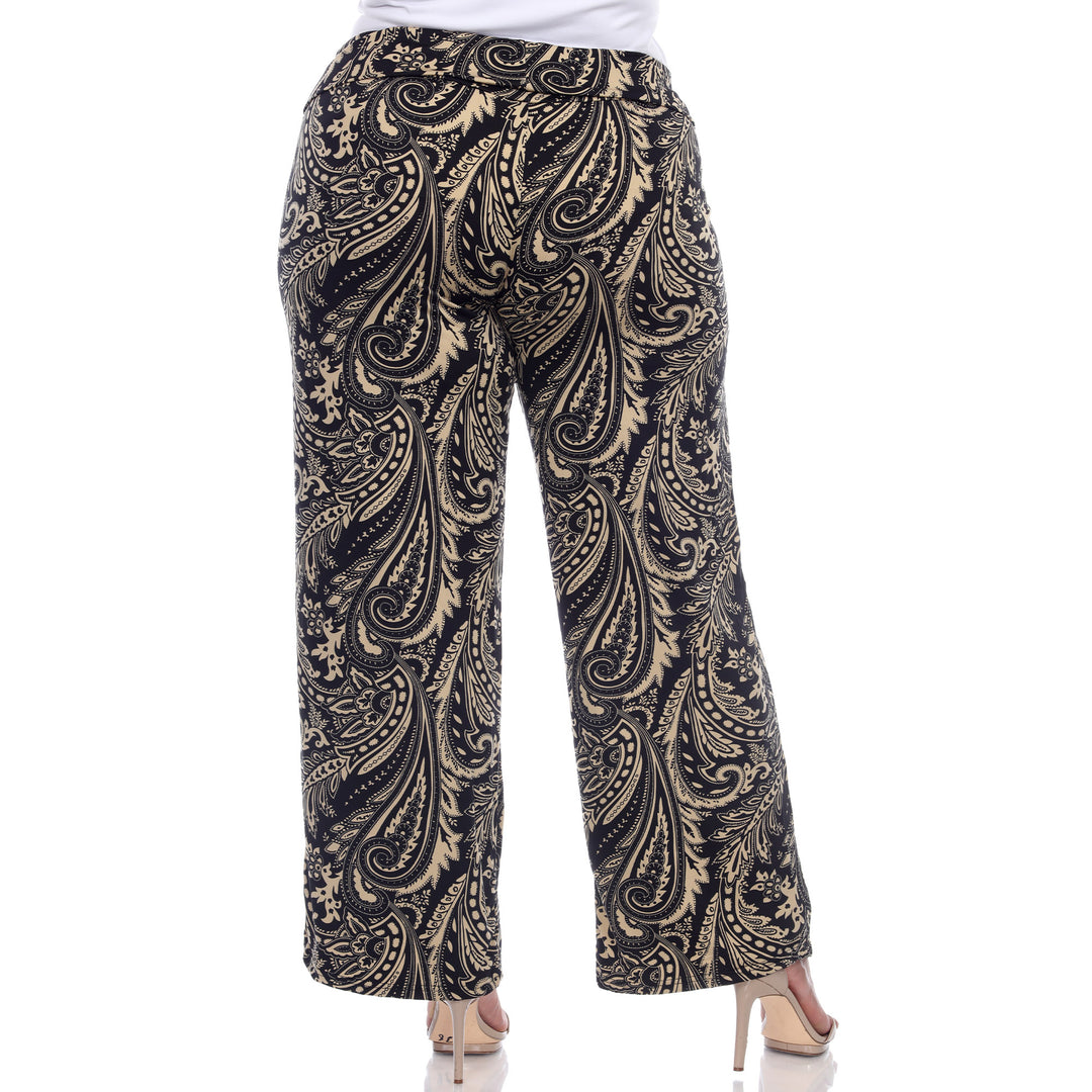Women's Plus Size Paisley Printed Palazzo Pants