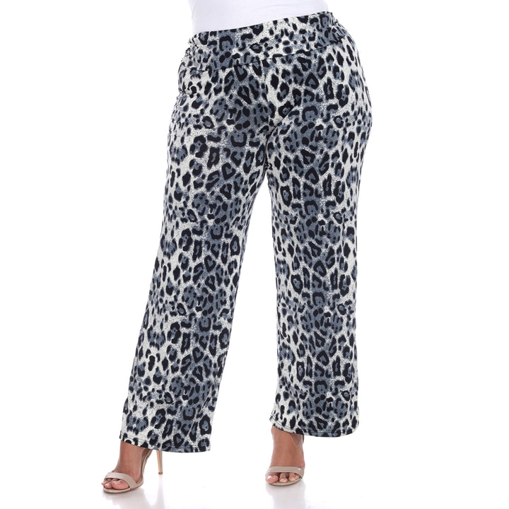 Women's Plus Size Cheetah Print Palazzo Pants