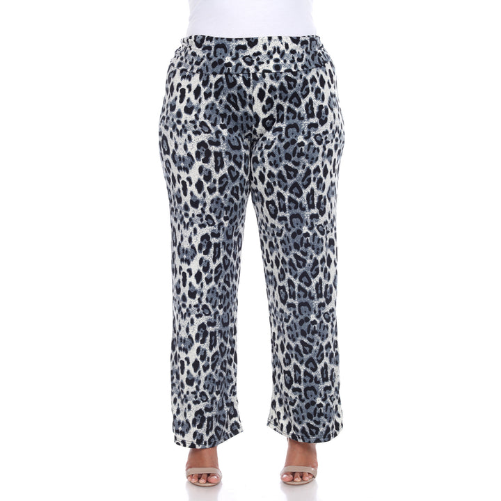 Women's Plus Size Cheetah Print Palazzo Pants