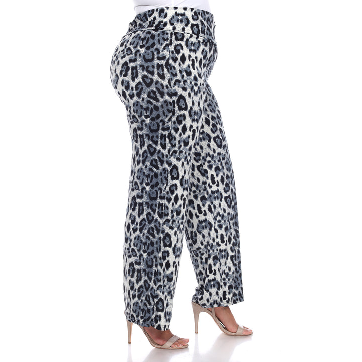 Women's Plus Size Cheetah Print Palazzo Pants