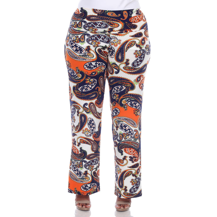 Women's Plus Size Paisley Printed Palazzo Pants