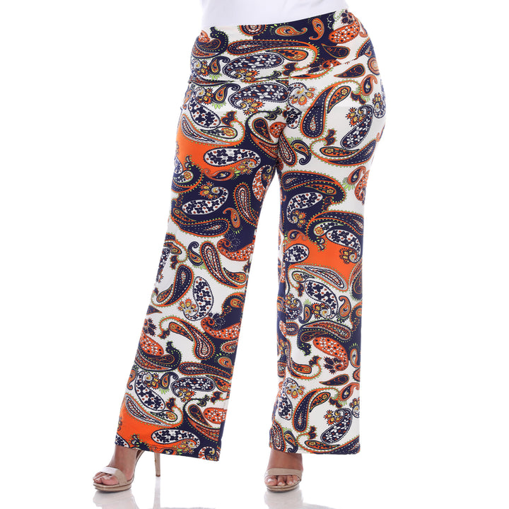 Women's Plus Size Paisley Printed Palazzo Pants