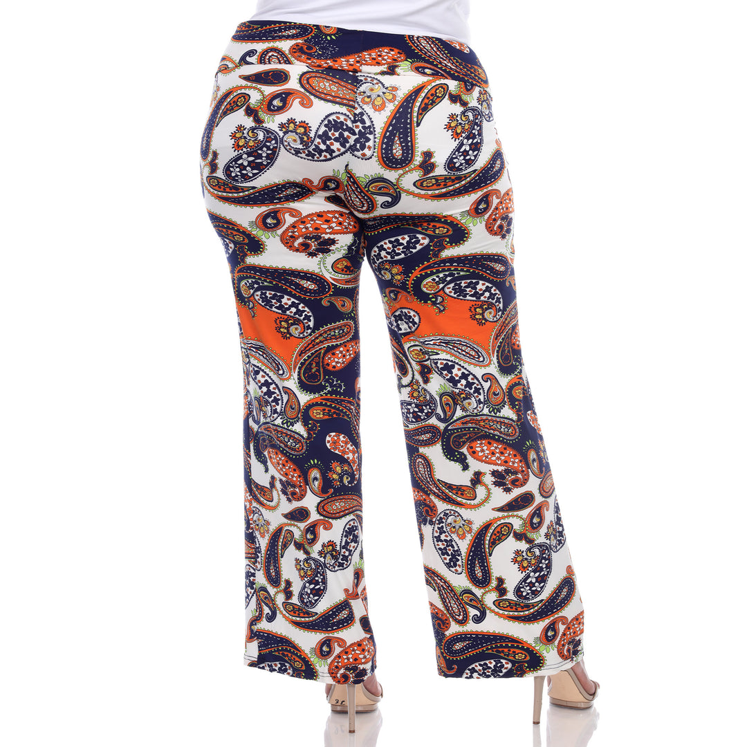 Women's Plus Size Paisley Printed Palazzo Pants