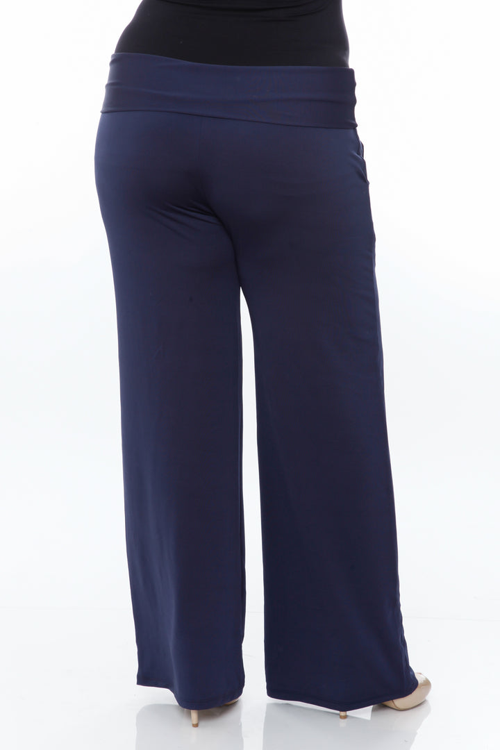 Women's Plus Size Solid Palazzo Pants