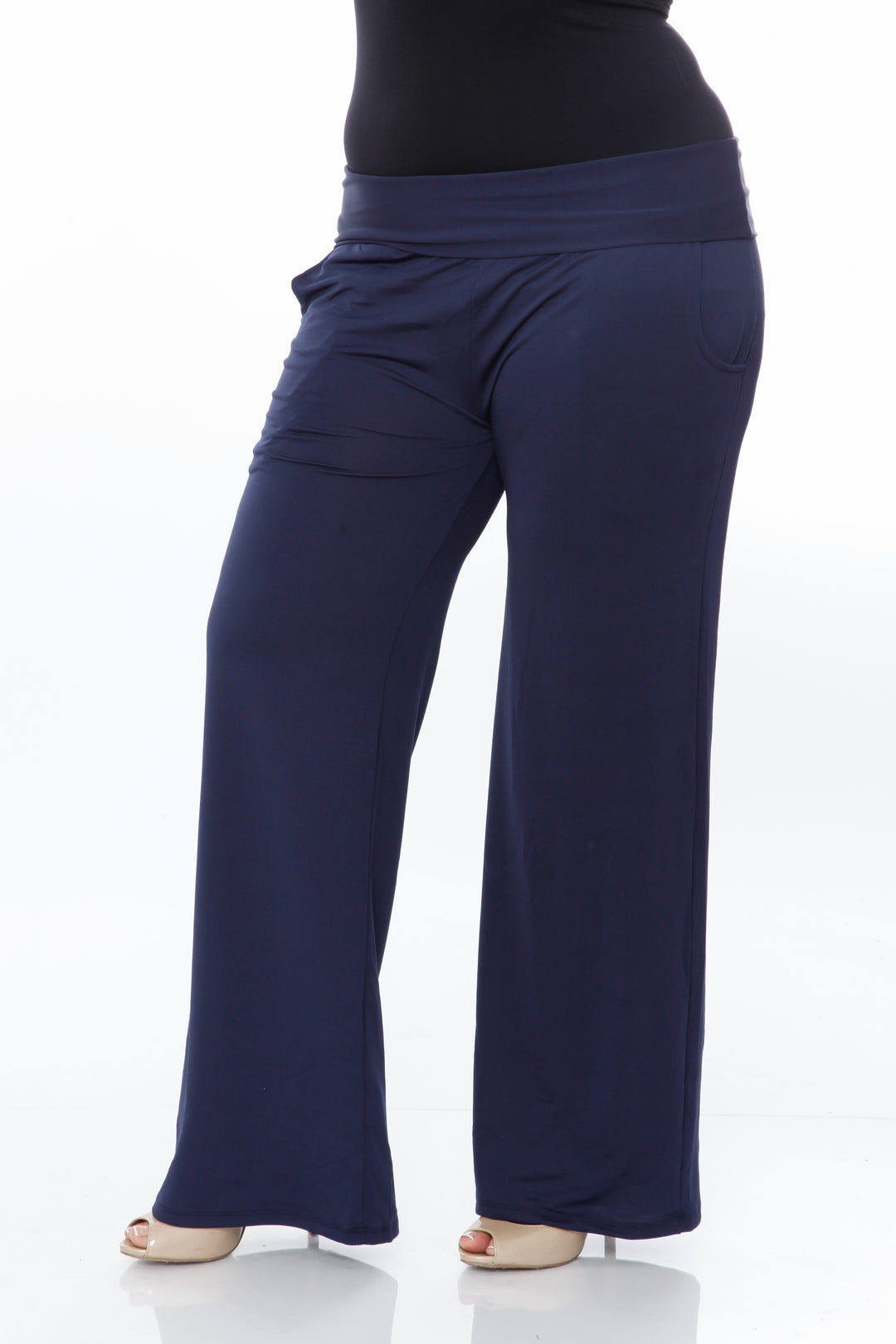 Women's Plus Size Solid Palazzo Pants