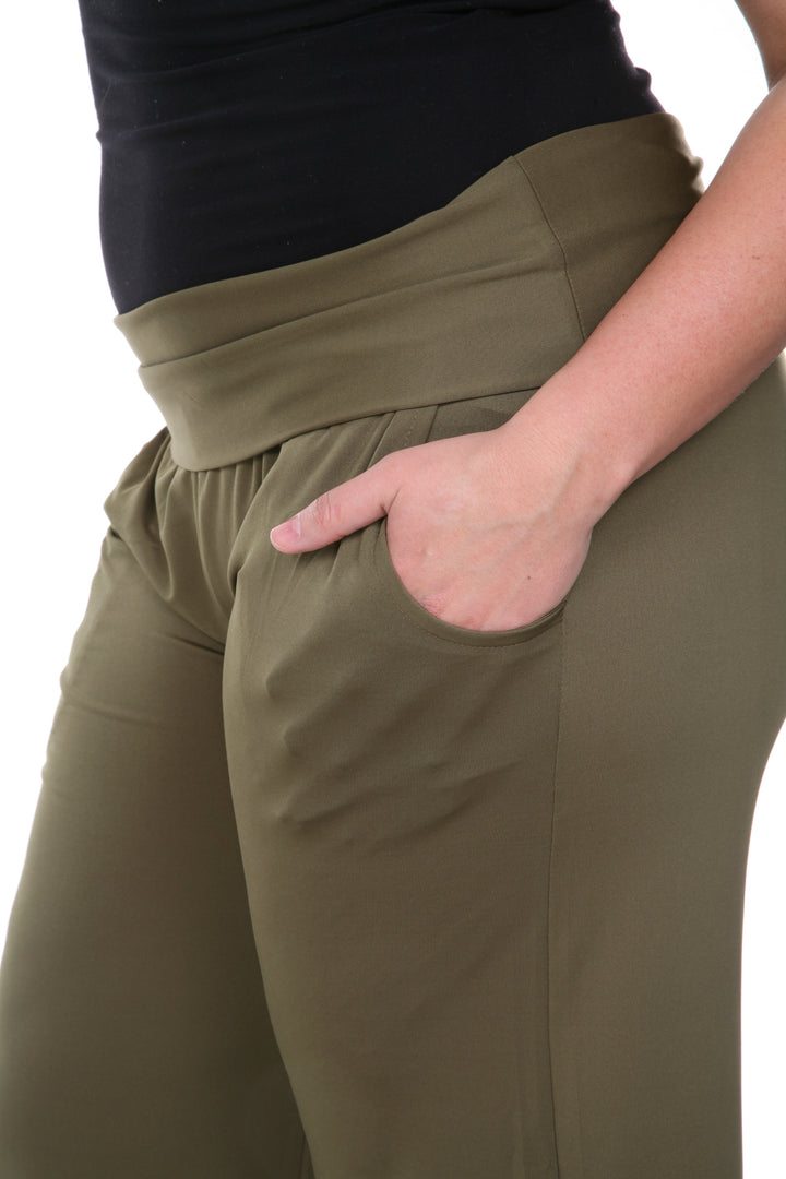 Women's Plus Size Solid Palazzo Pants