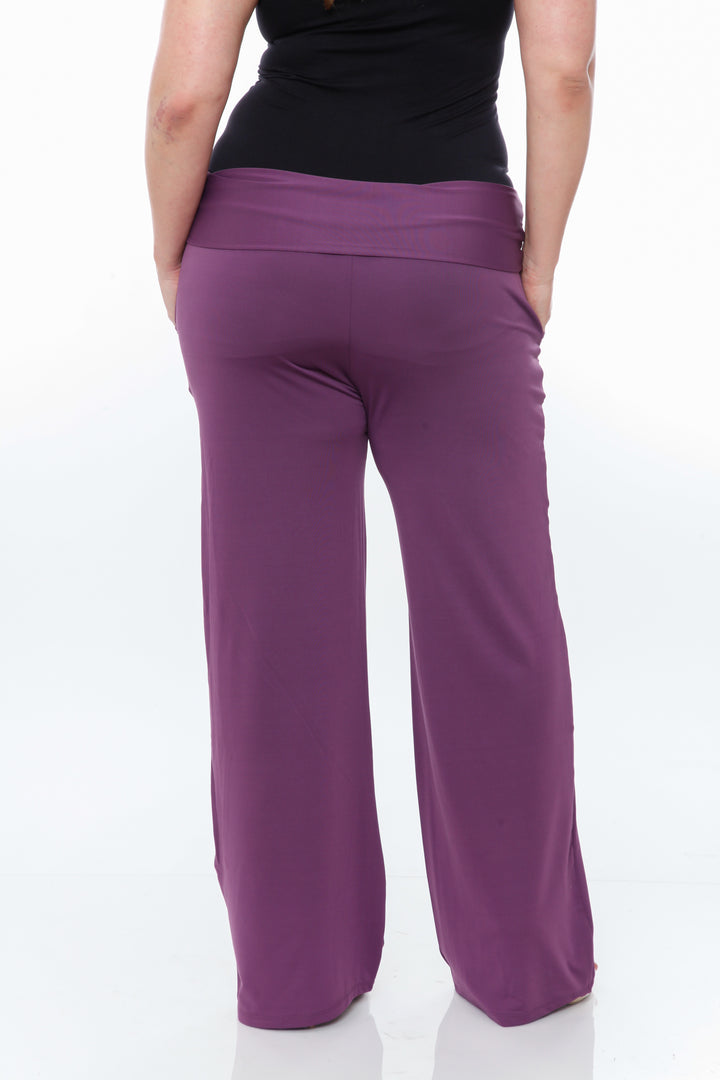 Women's Plus Size Solid Palazzo Pants