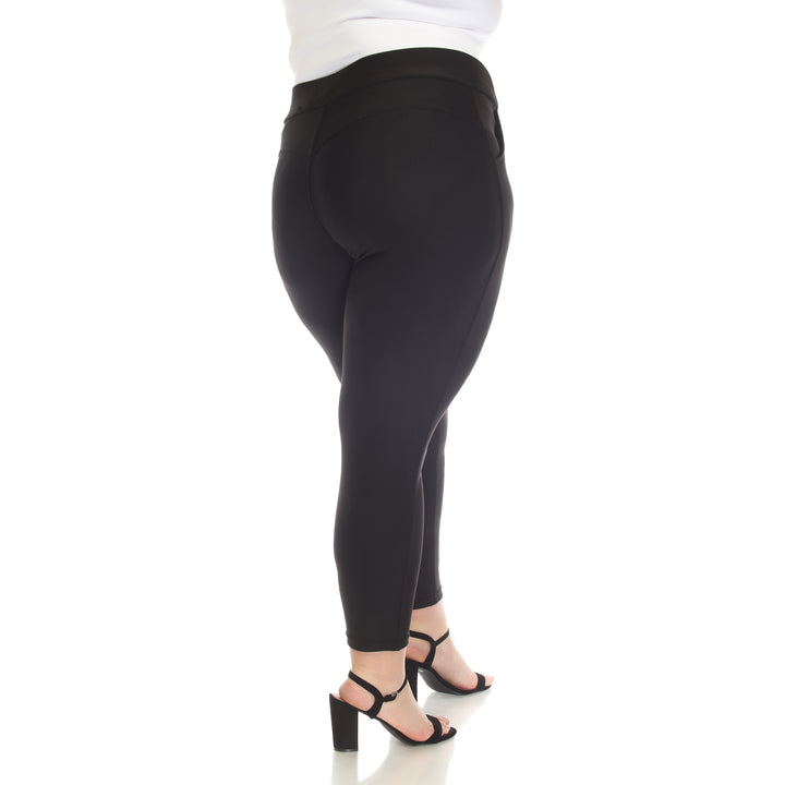Women's Plus Size Super Soft Elastic Waistband Scuba Pants