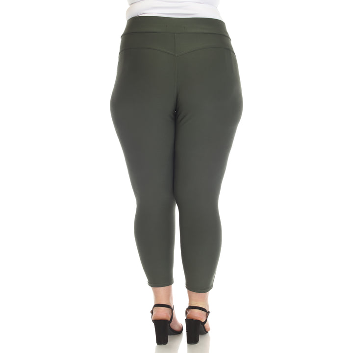 Women's Plus Size Super Soft Elastic Waistband Scuba Pants