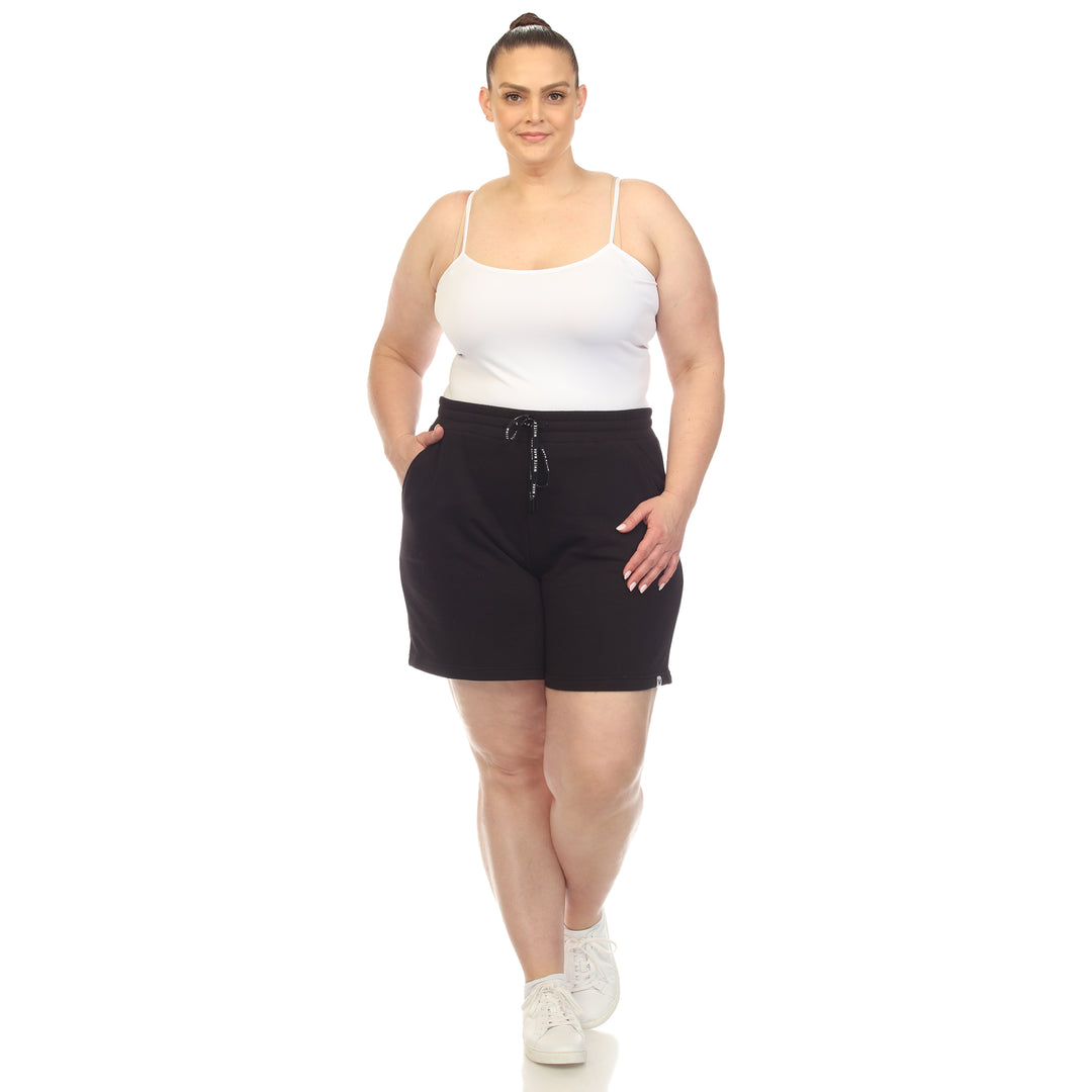 Women's Plus Size Super Soft Drawstring Waistband Sweat Short