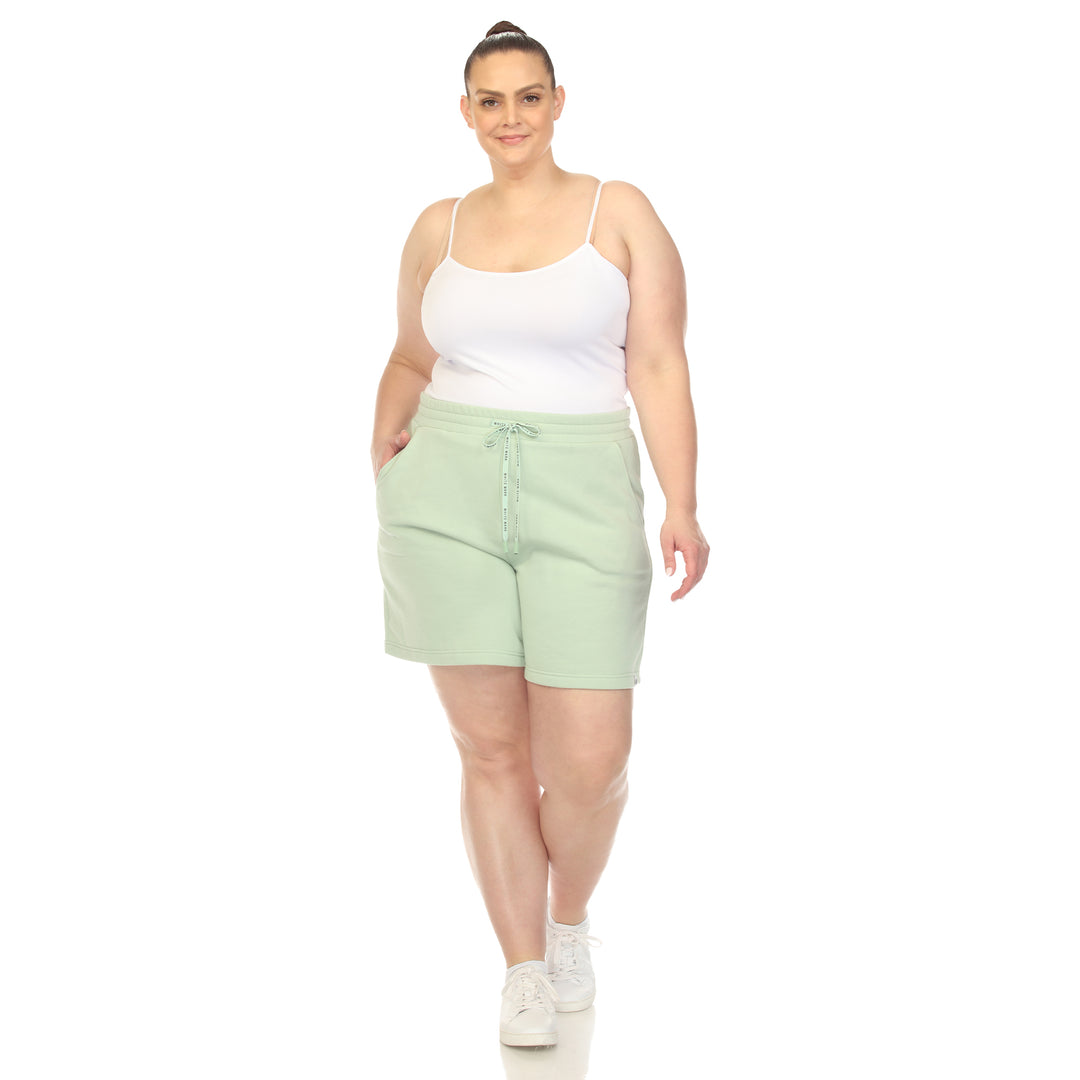 Women's Plus Size Super Soft Drawstring Waistband Sweat Short
