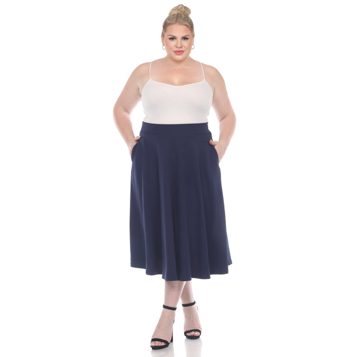 Plus 'Tasmin' Flare Midi Skirts