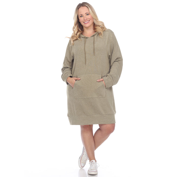 Women's Plus Size Hoodie Sweatshirt Dress