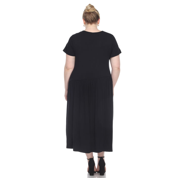 Women's Plus Size Short Sleeve Maxi Dress