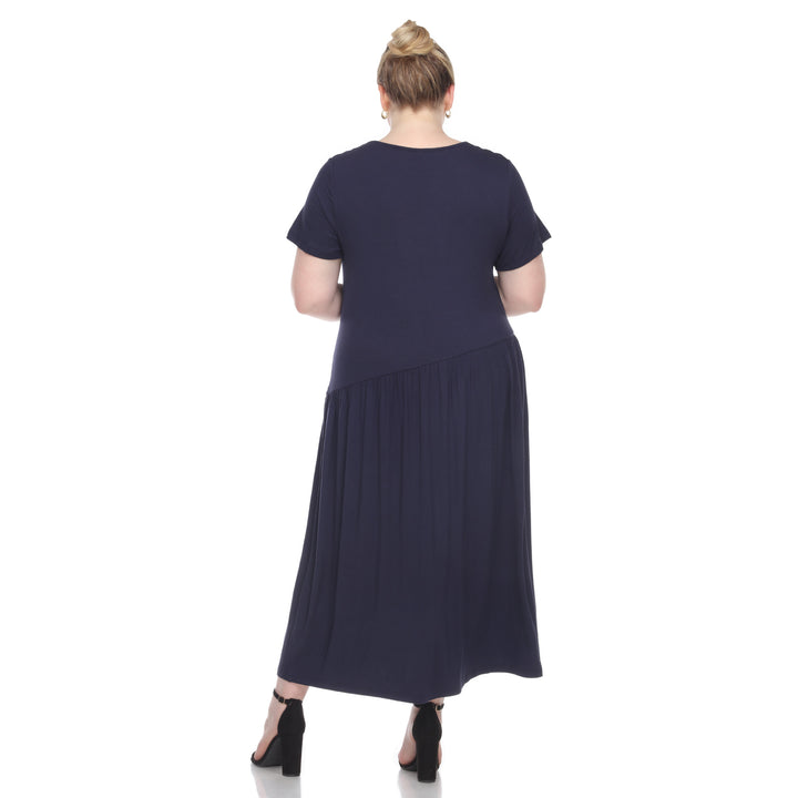 Women's Plus Size Short Sleeve Maxi Dress