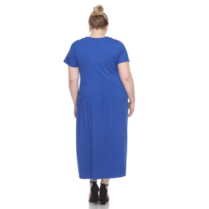 Women's Plus Size Short Sleeve Maxi Dress