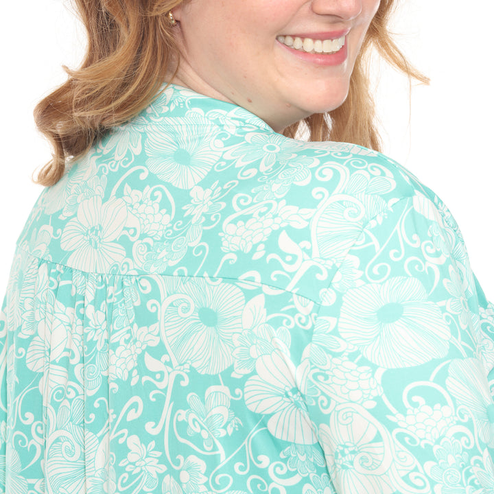 Plus Size 2-Piece Floral Print Tunic and Pant Set