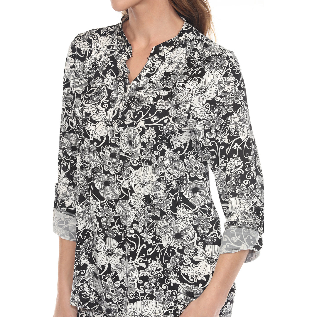 Women's 2-Piece Floral Print Tunic and Pant Set