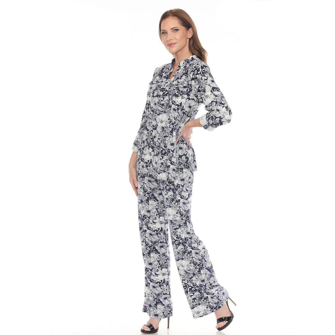 Women's 2-Piece Floral Print Tunic and Pant Set