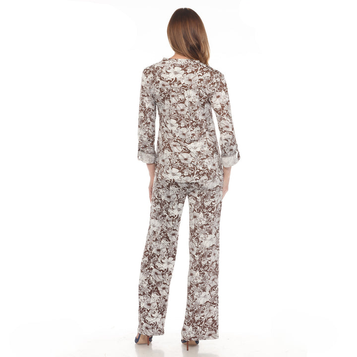 Women's 2-Piece Floral Print Tunic and Pant Set