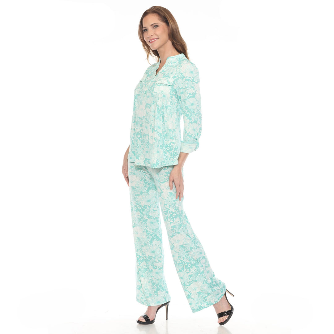 Women's 2-Piece Floral Print Tunic and Pant Set