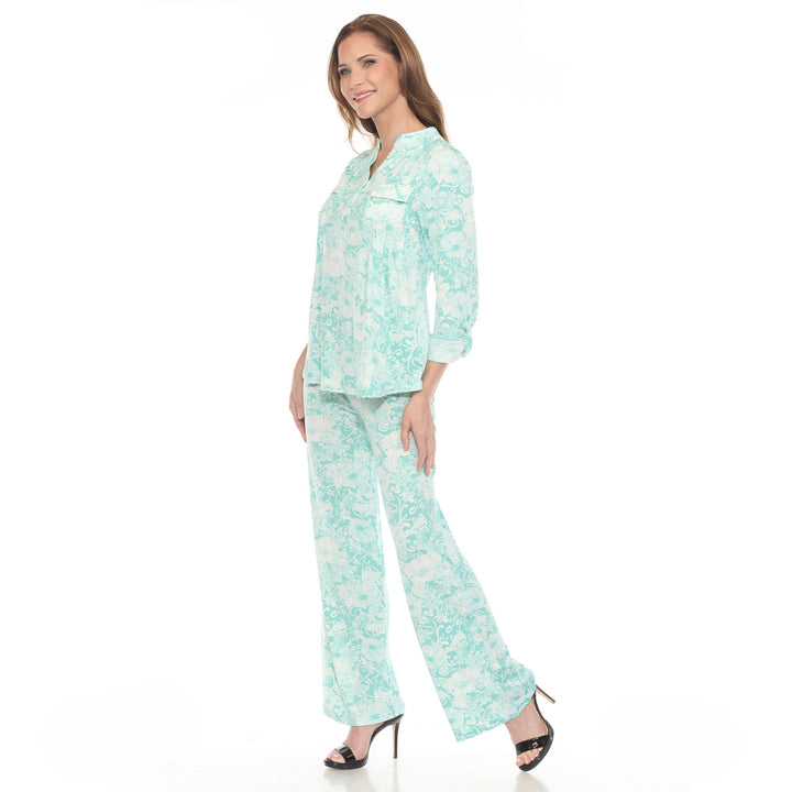 Women's 2-Piece Floral Print Tunic and Pant Set