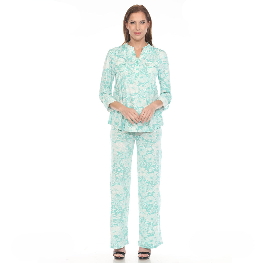 Women's 2-Piece Floral Print Tunic and Pant Set