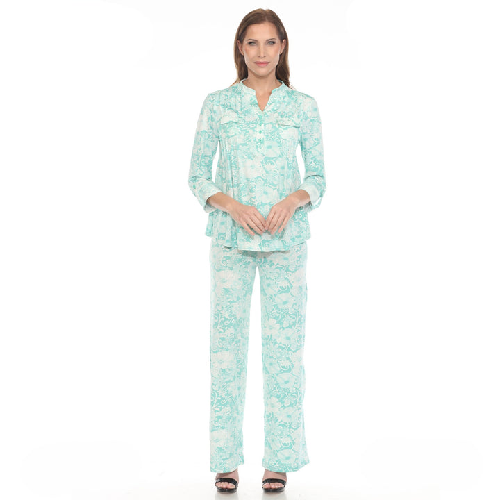 Women's 2-Piece Floral Print Tunic and Pant Set
