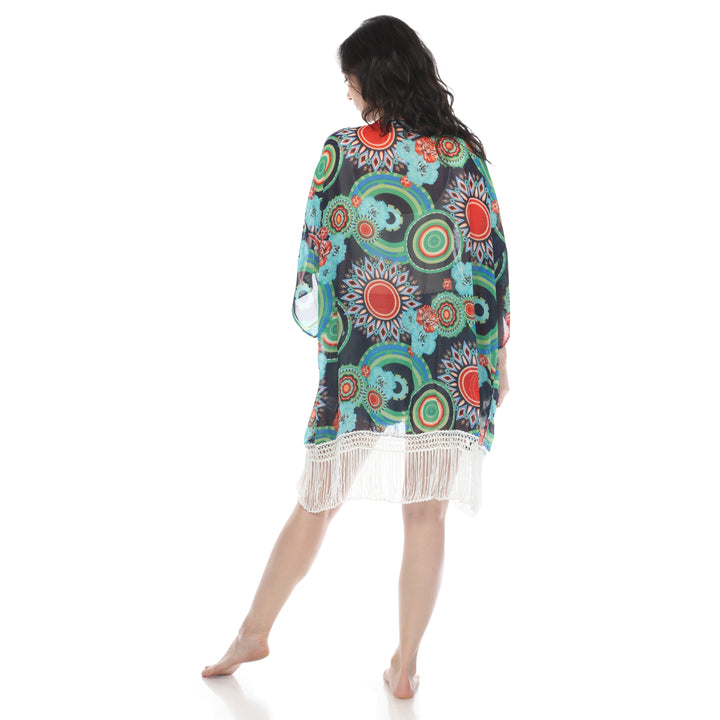 Women's Sheer Fringe Kimono