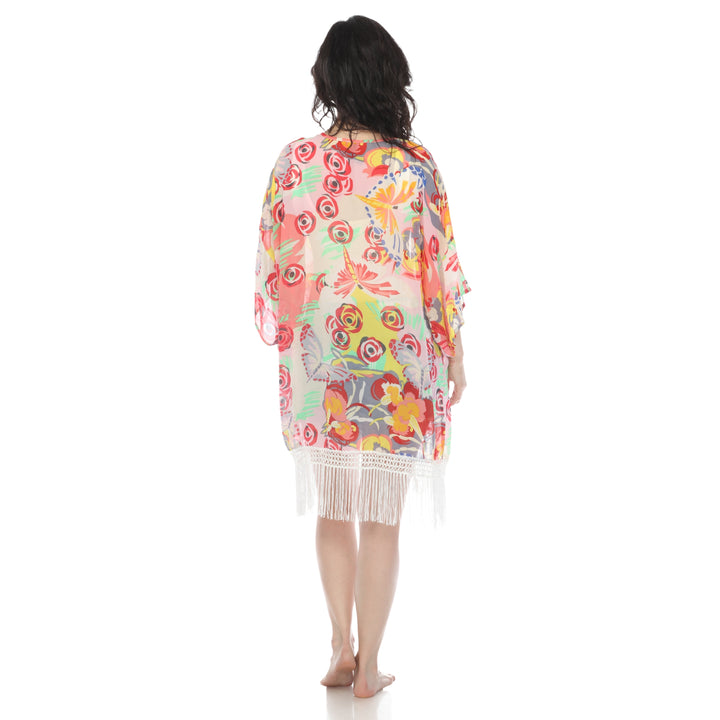 Women's Sheer Fringe Kimono