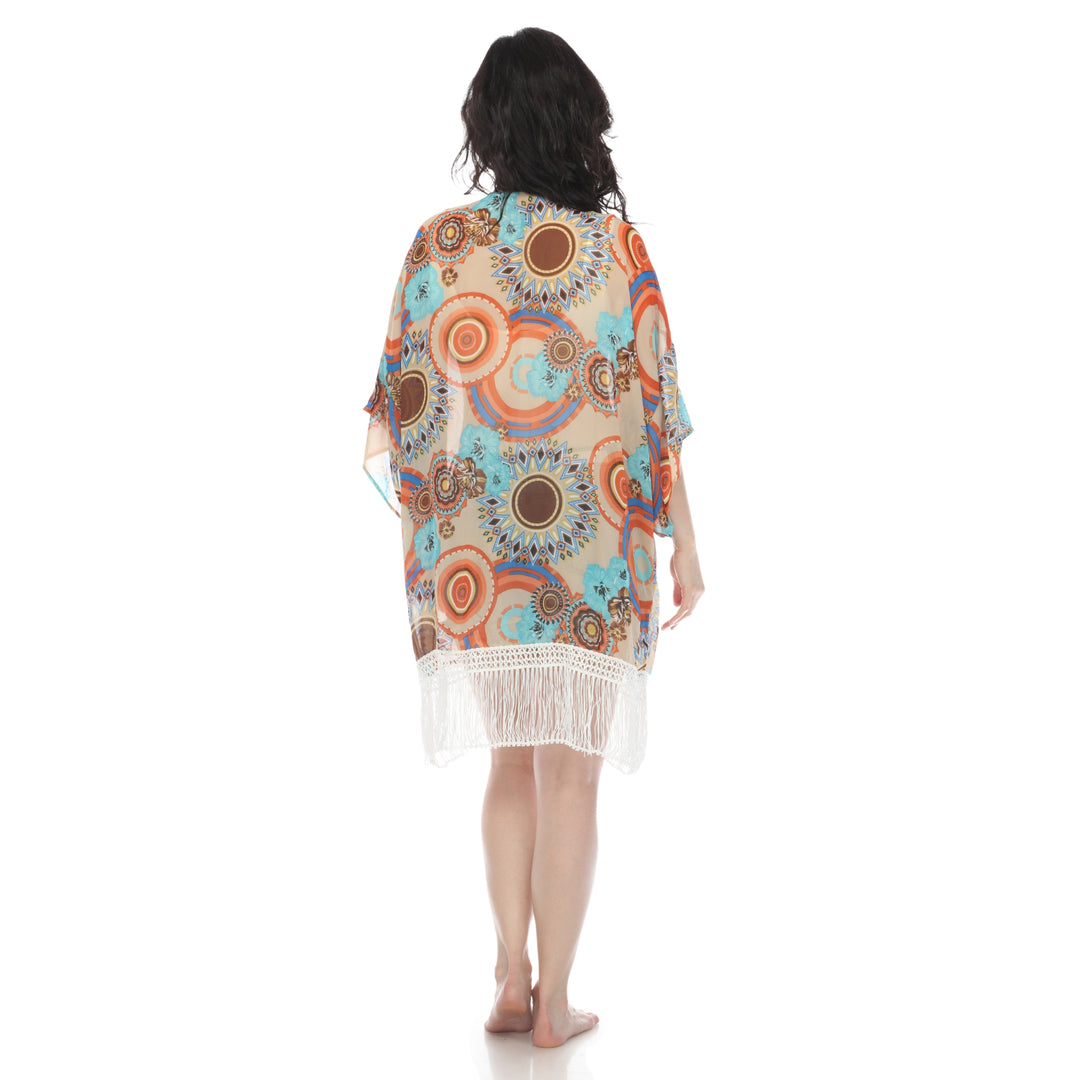 Women's Sheer Fringe Kimono