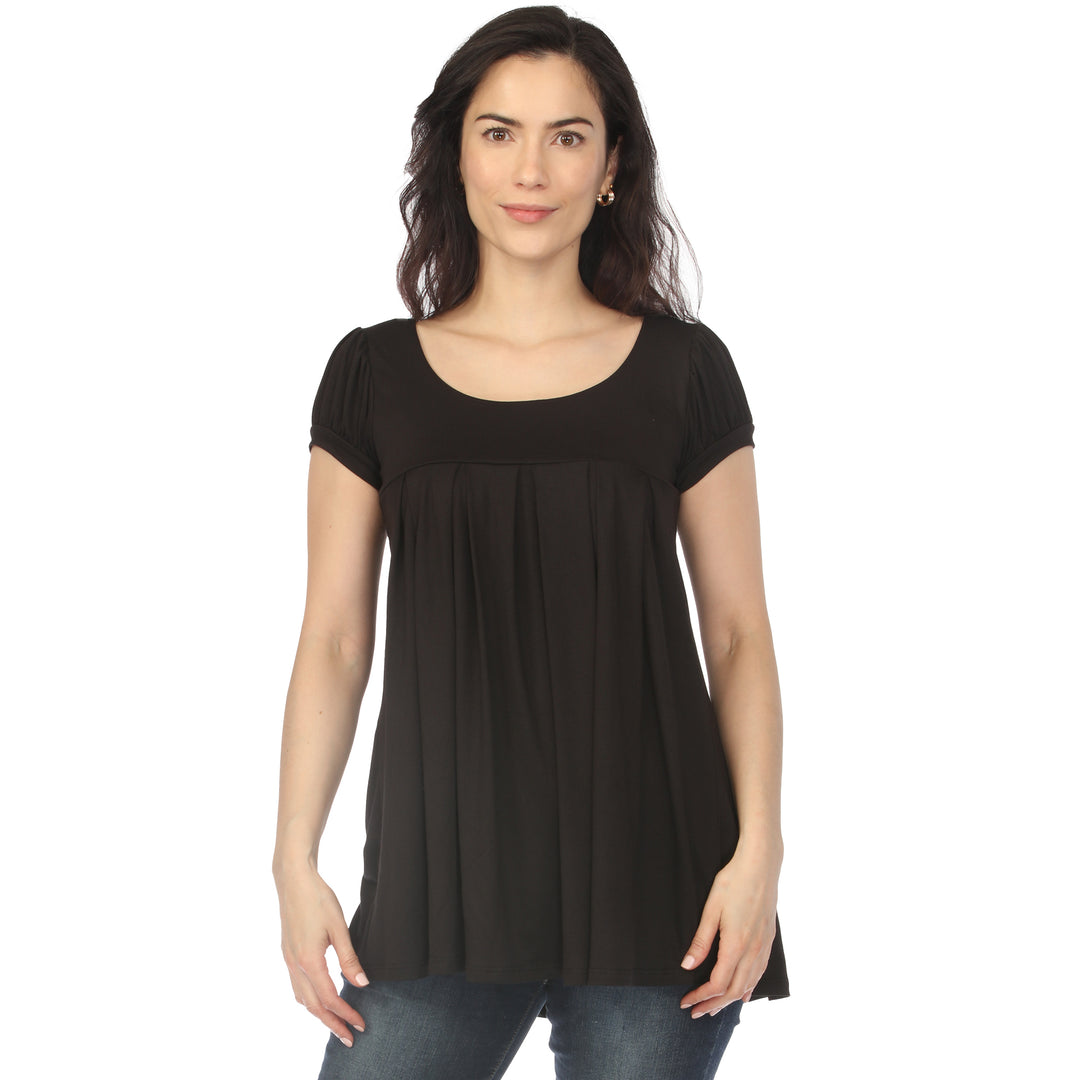 Black Cap Sleeve Tunic Top xlarge