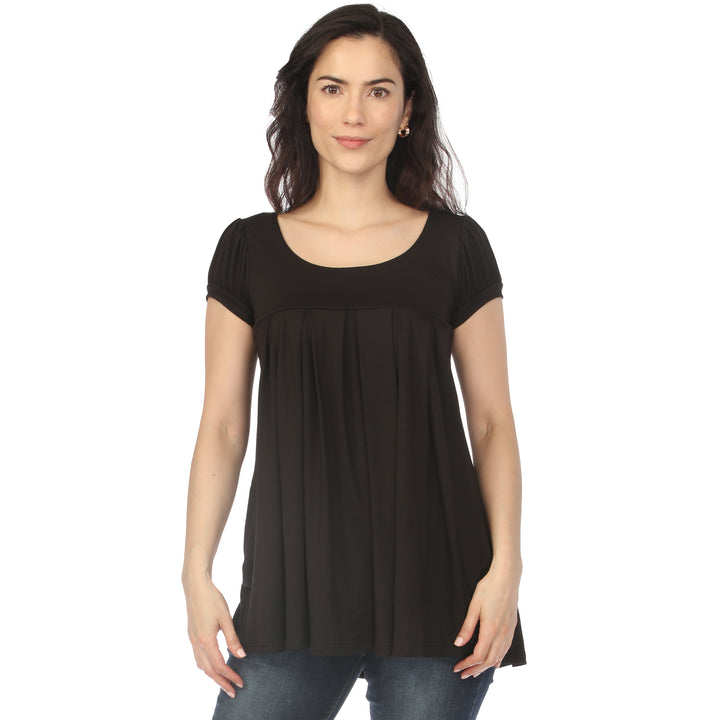 Black Cap Sleeve Tunic Top xlarge