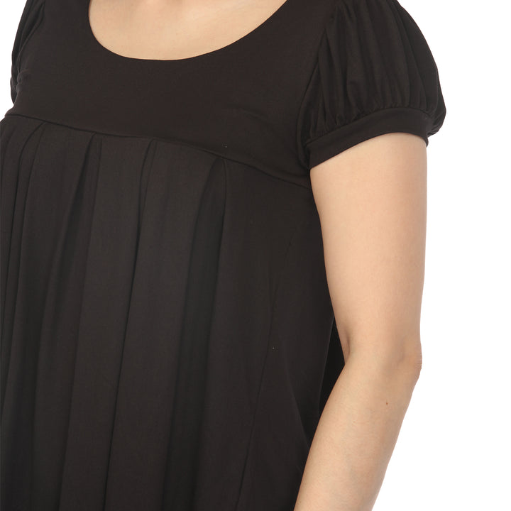 Black Cap Sleeve Tunic Top Small